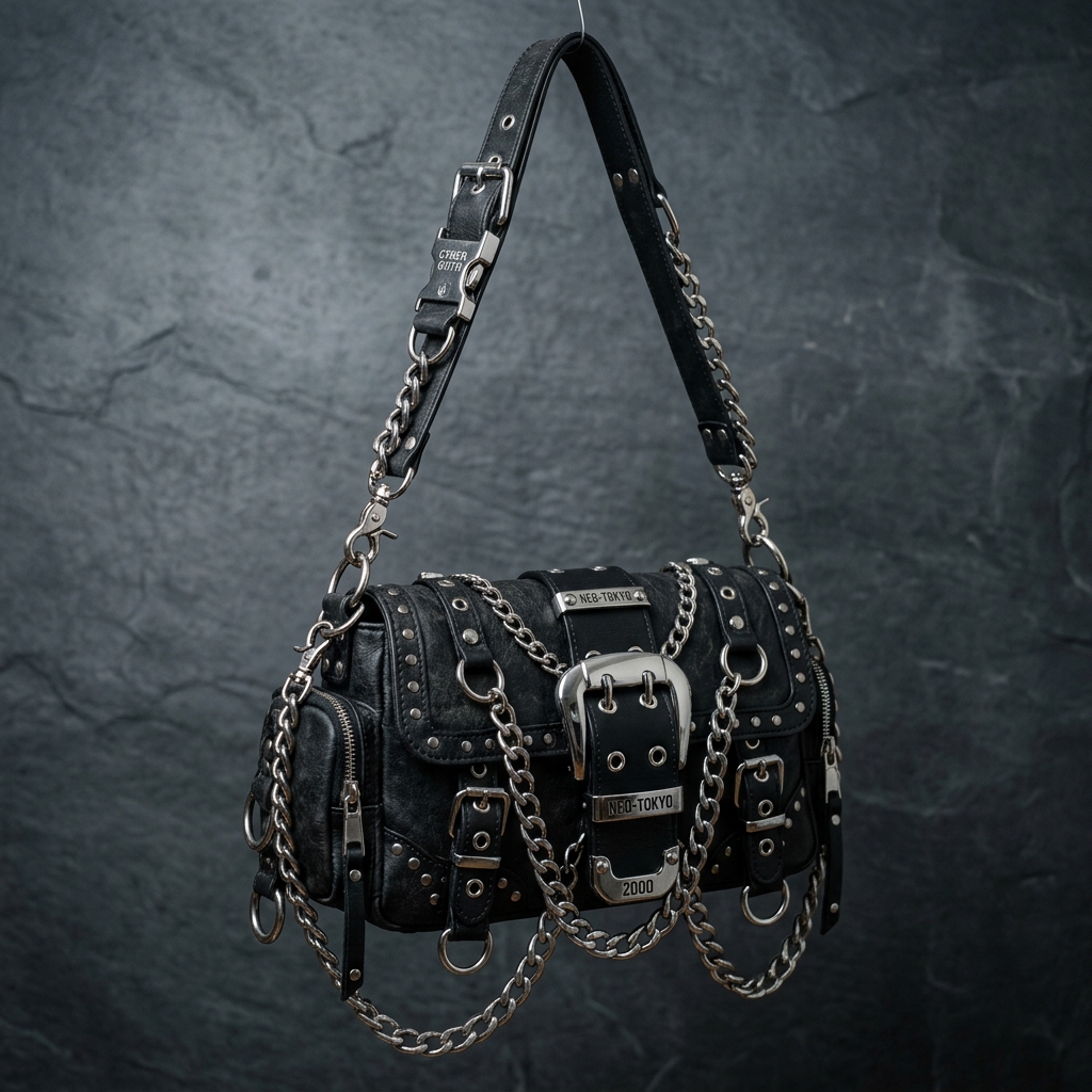 Cybergoth Metal Chain Shoulder Bag